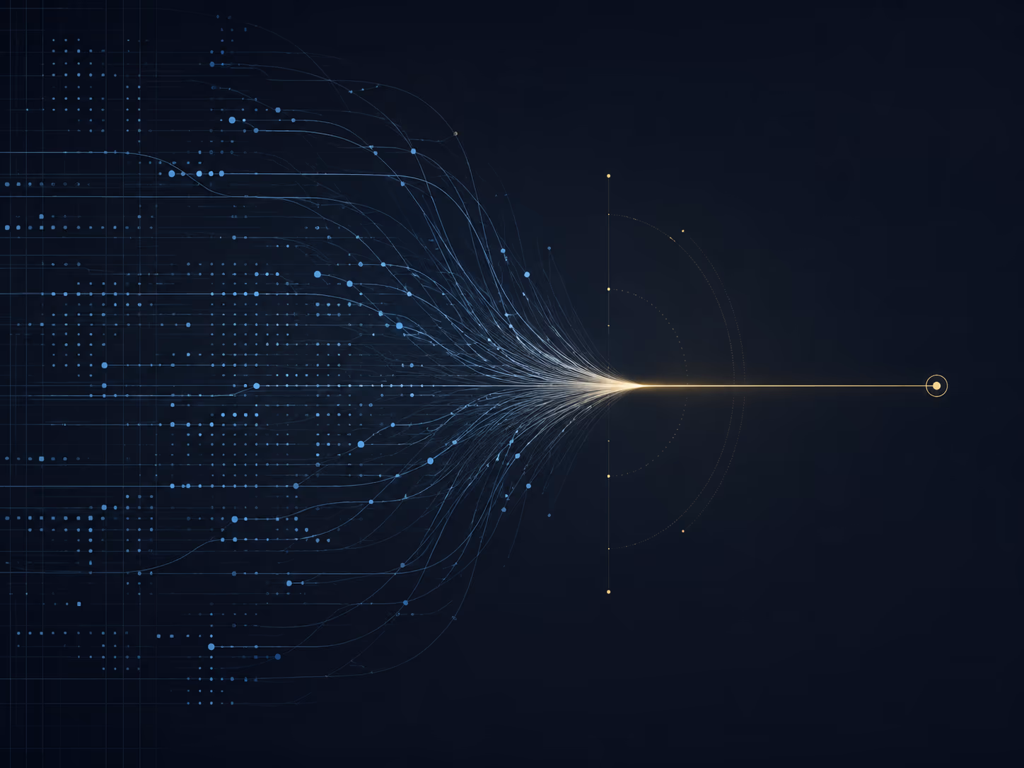 Abstract market-data flowing into a decision